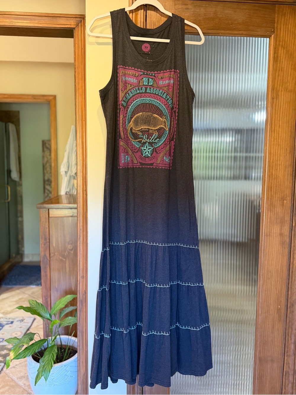Double D Ranch Armadillo Association Maxi Dress Small